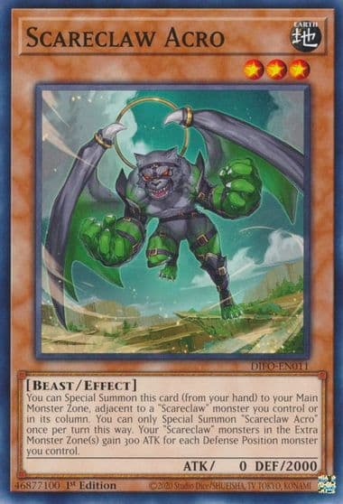 Scareclaw Acro Dimension Force Yu-Gi-Oh! card