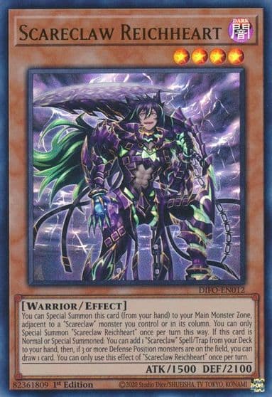 Scareclaw Reichheart Dimension Force Yu-Gi-Oh! card