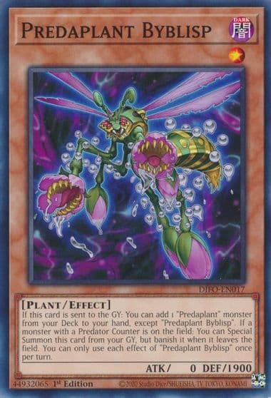 Predaplant Byblisp Dimension Force Yu-Gi-Oh! card