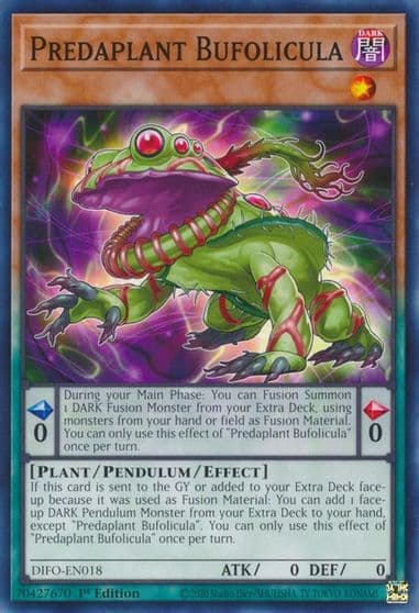 Predaplant Bufolicula Dimension Force Yu-Gi-Oh! card