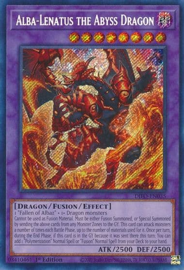 Alba Lenatus the Abyss Dragon Dimension Force Yu-Gi-Oh! card