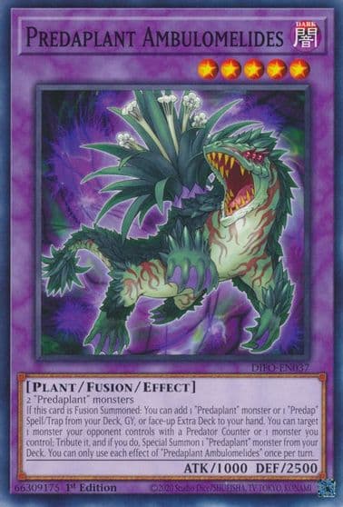 Predaplant Ambulomelides Dimension Force Yu-Gi-Oh! card