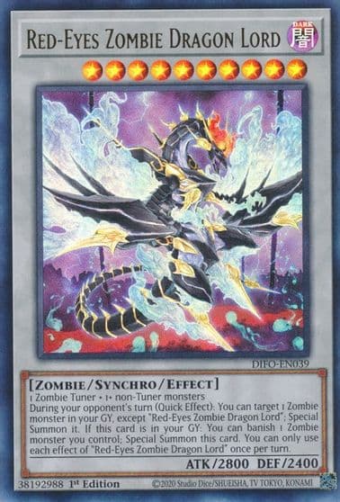 Red Eyes Zombie Dragon Lord Dimension Force Yu-Gi-Oh! card