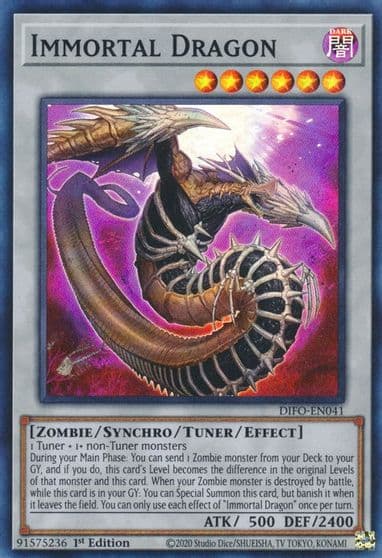 Immortal Dragon Dimension Force Yu-Gi-Oh! card