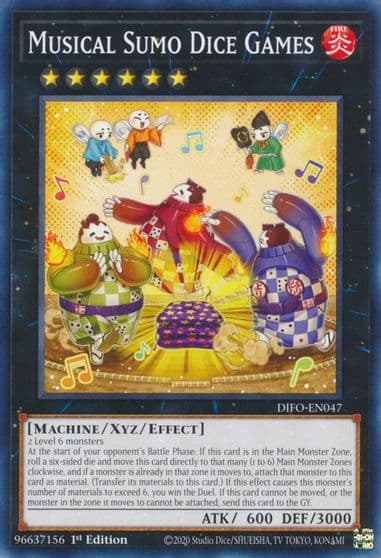 Musical Sumo Dice Games Dimension Force Yu-Gi-Oh! card