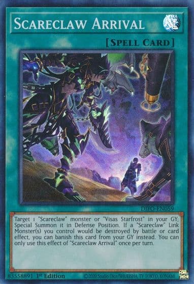 Scareclaw Arrival Dimension Force Yu-Gi-Oh! card