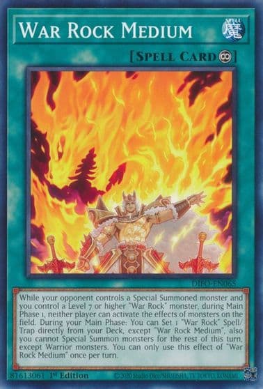 War Rock Medium Dimension Force Yu-Gi-Oh! card