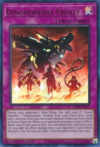 Dinomorphia Frenzy Dimension Force Yu-Gi-Oh! card