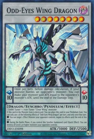 Odd Eyes Wing Dragon Dimension Force Yu-Gi-Oh! card
