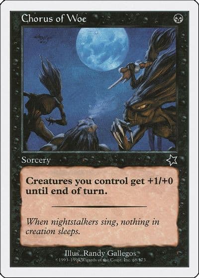 Chorus of Woe Starter 1999 Magic card