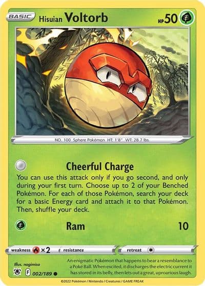 Hisuian Voltorb SWSH10: Astral Radiance Pokemon card