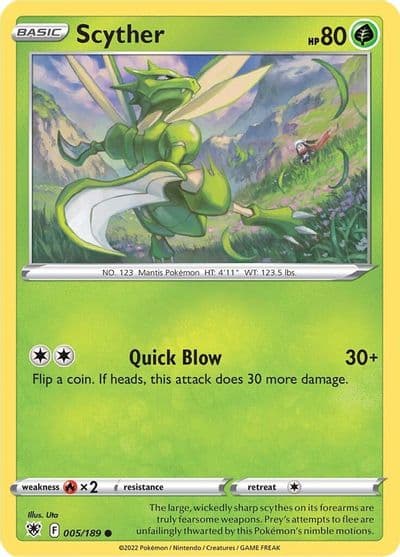 Scyther (005) SWSH10: Astral Radiance Pokemon card