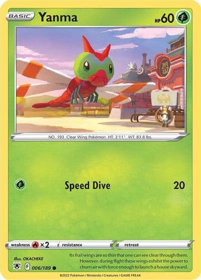 Yanma SWSH10: Astral Radiance Pokemon card