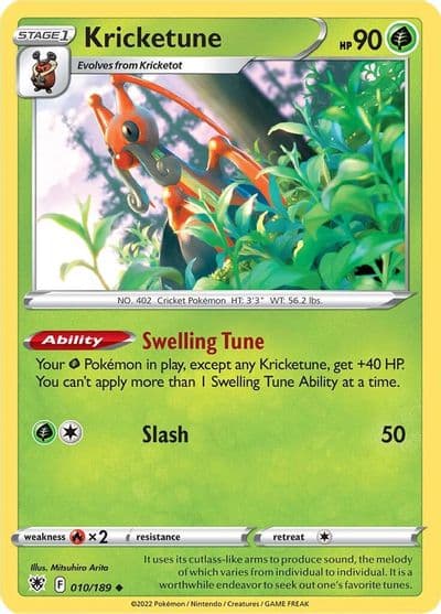 Kricketune SWSH10: Astral Radiance Pokemon card