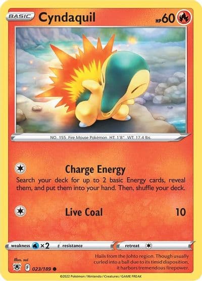 Cyndaquil SWSH10: Astral Radiance Pokemon card