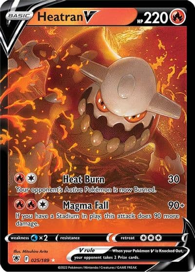 Heatran V SWSH10: Astral Radiance Pokemon card