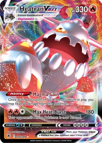 Heatran VMAX SWSH10: Astral Radiance Pokemon card