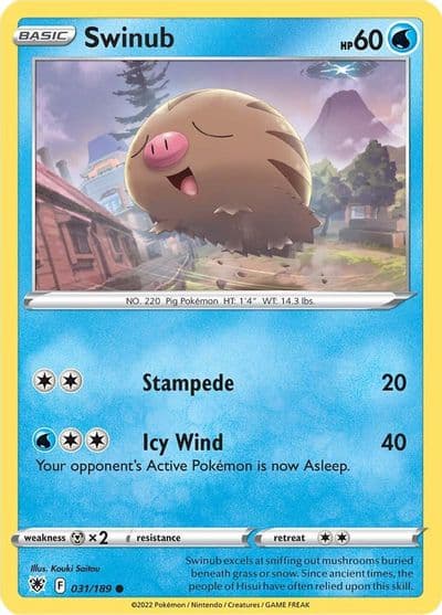 Swinub SWSH10: Astral Radiance Pokemon card