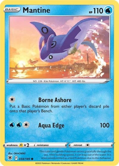 Mantine SWSH10: Astral Radiance Pokemon card
