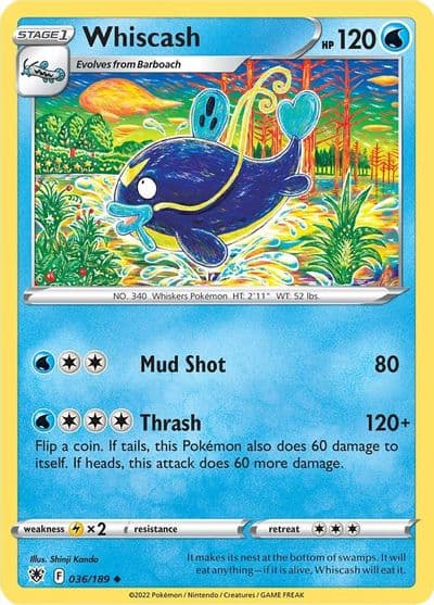 Whiscash SWSH10: Astral Radiance Pokemon card