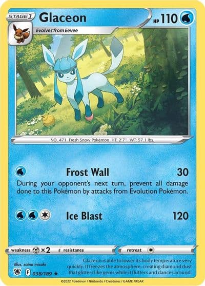 Glaceon SWSH10: Astral Radiance Pokemon card