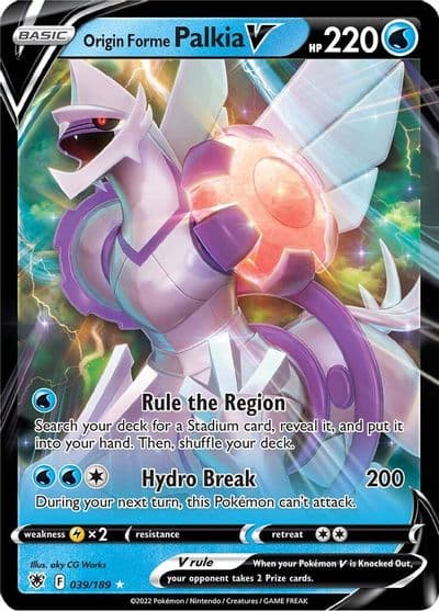 Origin Forme Palkia V SWSH10: Astral Radiance Pokemon card
