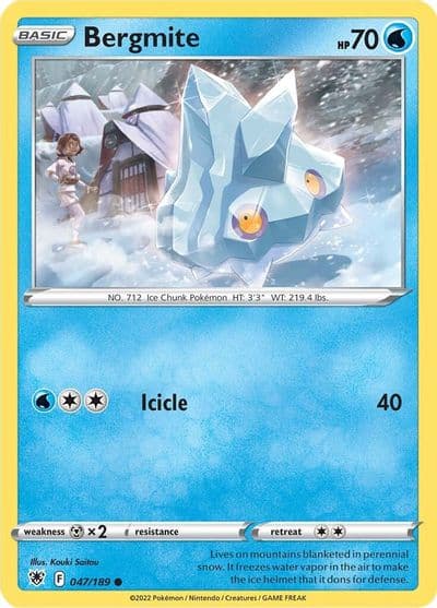 Bergmite SWSH10: Astral Radiance Pokemon card
