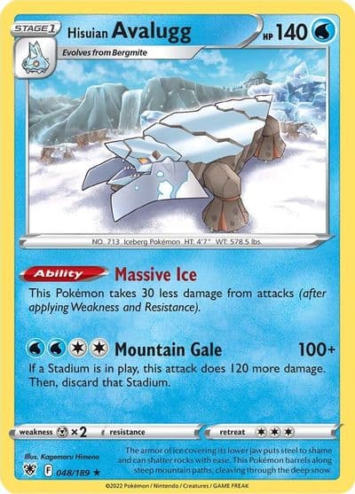Hisuian Avalugg SWSH10: Astral Radiance Pokemon card