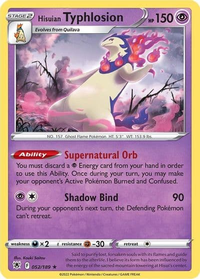 Hisuian Typhlosion SWSH10: Astral Radiance Pokemon card