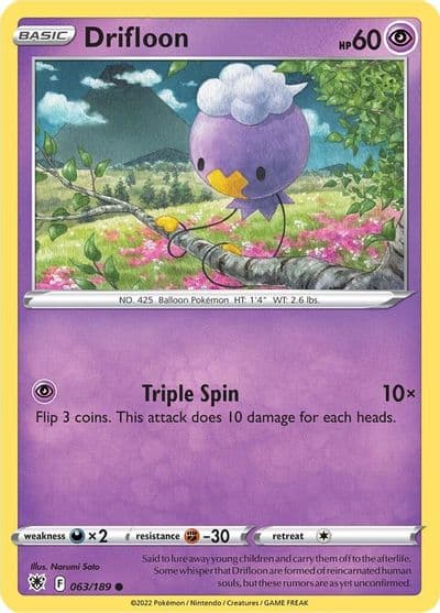 Drifloon SWSH10: Astral Radiance Pokemon card