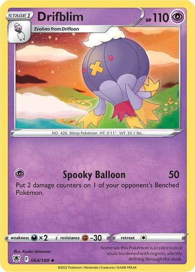 Drifblim SWSH10: Astral Radiance Pokemon card