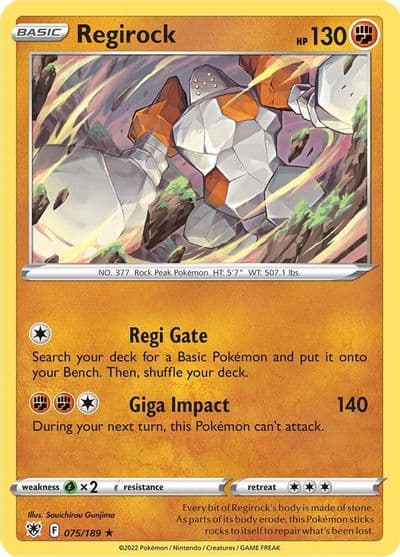 Regirock SWSH10: Astral Radiance Pokemon card