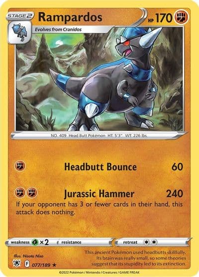 Rampardos SWSH10: Astral Radiance Pokemon card