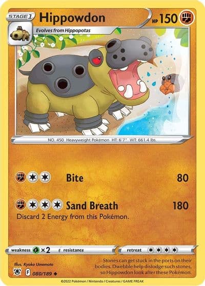 Hippowdon SWSH10: Astral Radiance Pokemon card