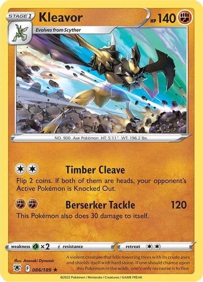 Kleavor (86) SWSH10: Astral Radiance Pokemon card