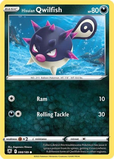 Hisuian Qwilfish (88) SWSH10: Astral Radiance Pokemon card