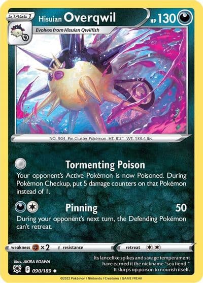 Hisuian Overqwil (90) SWSH10: Astral Radiance Pokemon card