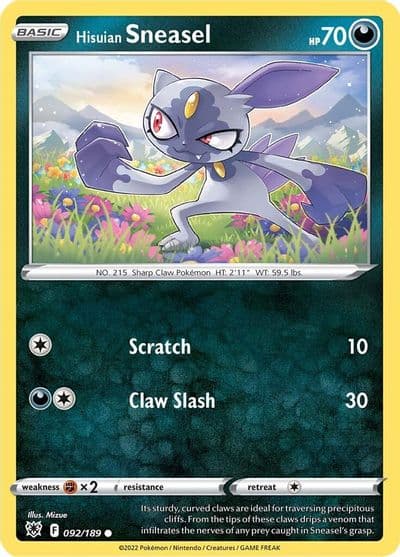 Hisuian Sneasel SWSH10: Astral Radiance Pokemon card