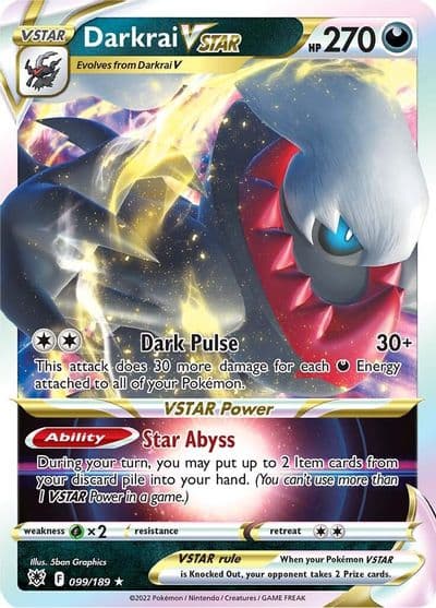 Darkrai VSTAR SWSH10: Astral Radiance Pokemon card