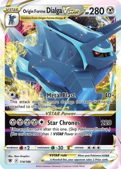 Origin Forme Dialga VSTAR SWSH10: Astral Radiance Pokemon card