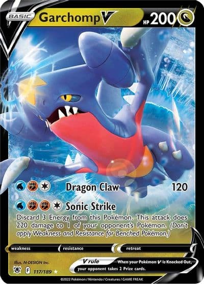 Garchomp V SWSH10: Astral Radiance Pokemon card