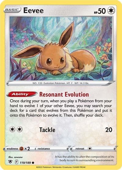 Eevee SWSH10: Astral Radiance Pokemon card