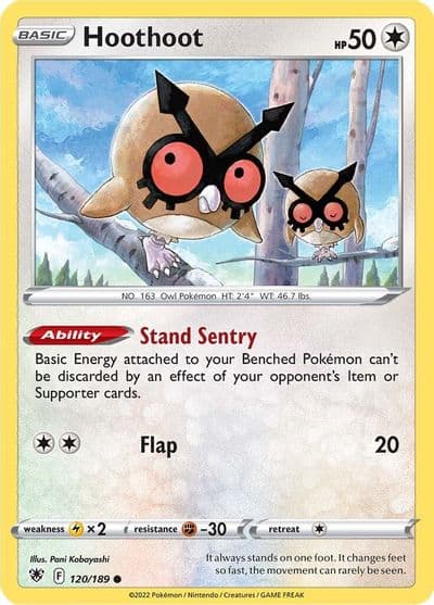 Hoothoot SWSH10: Astral Radiance Pokemon card