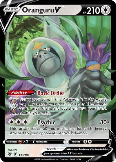 Oranguru V SWSH10: Astral Radiance Pokemon card