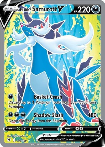 Hisuian Samurott V (Full Art) SWSH10: Astral Radiance Pokemon card