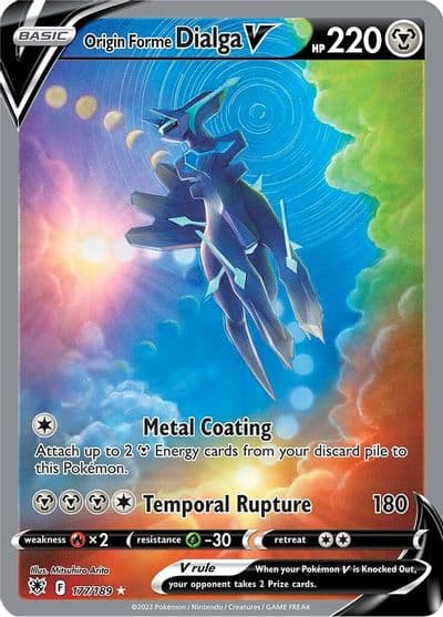 Origin Forme Dialga V (Alternate Full Art) SWSH10: Astral Radiance Pokemon card