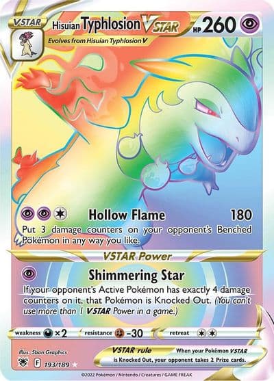 Hisuian Typhlosion VSTAR (Secret) SWSH10: Astral Radiance Pokemon card