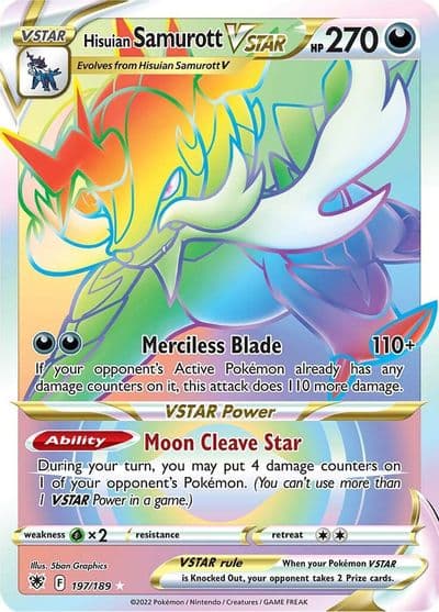 Hisuian Samurott VSTAR (Secret) SWSH10: Astral Radiance Pokemon card