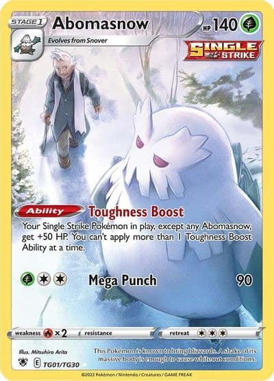 Abomasnow SWSH10: Astral Radiance Trainer Gallery Pokemon card