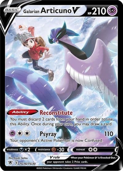 Galarian Articuno V SWSH10: Astral Radiance Trainer Gallery Pokemon card